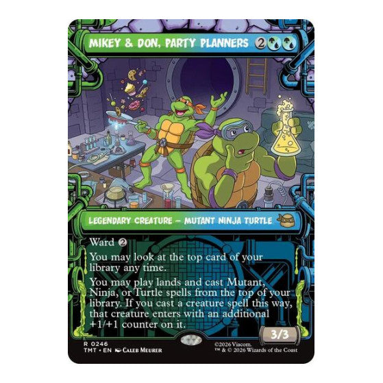 Mikey & Don, Party Planners (Showcase) (TMT) #246 Rare (Near Mint) Teenage Mutant Ninja Turtles Magic: The Gathering: 2026