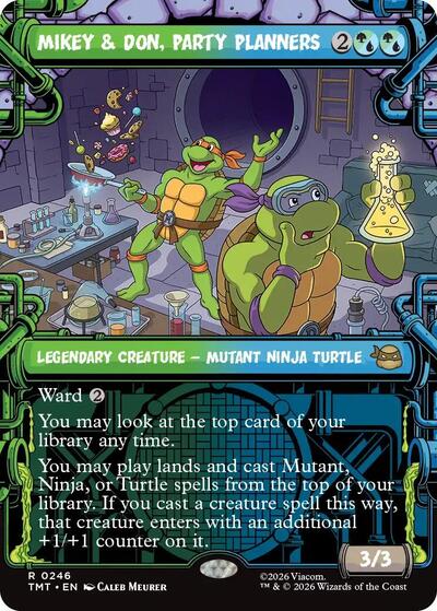 Mikey and Don Party Planners Showcase (TMT) #246 Rare (Near Mint) Teenage Mutant Ninja Turtles Magic: The Gathering: 2026
