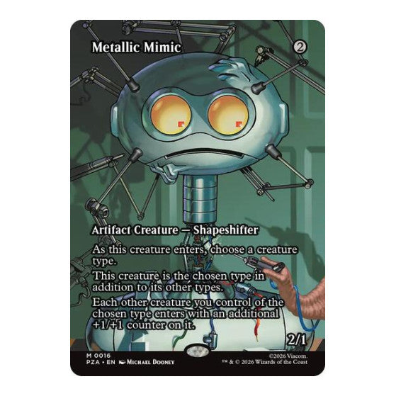 Metallic Mimic (Borderless) (PZA) #16 Mythic Rare (Near Mint) Teenage Mutant Ninja Turtles Source Material Magic: The Gathering: 2026