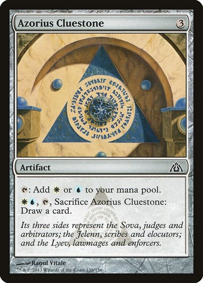 Azorius Cluestone (DGM) #136 Common (Foil Lightly Played) Dragon's Maze Magic: The Gathering: 2013