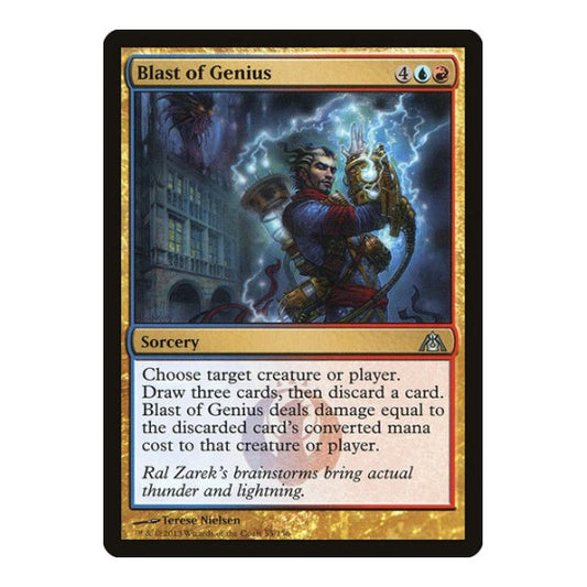 Blast of Genius (DGM) #55 Uncommon (Lightly Played) Dragon's Maze Magic: The Gathering: 2013