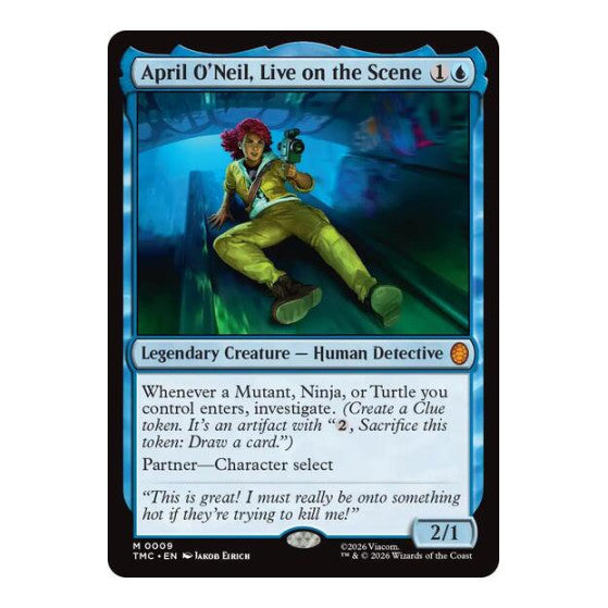 April O'Neil, Live on the Scene (TMC) #9 Mythic Rare Commander: Teenage Mutant Ninja Turtles Magic: The Gathering: 2026