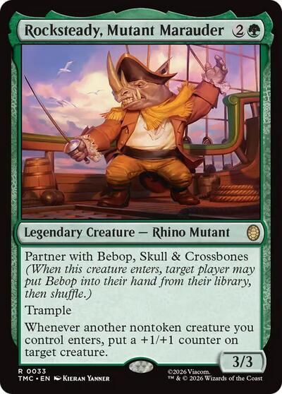 Rocksteady, Mutant Marauder (TMC) #33 Rare (Lightly Played) Commander: Teenage Mutant Ninja Turtles Magic: The Gathering: 2026