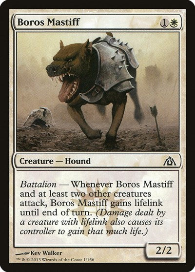Boros Mastiff (DGM) #1 Common (Lightly Played) Dragon's Maze Magic: The Gathering: 2013