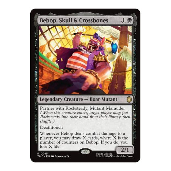Bebop, Skull & Crossbones (TMC) #15 Rare (Lightly Played) Commander: Teenage Mutant Ninja Turtles Magic: The Gathering: 2026
