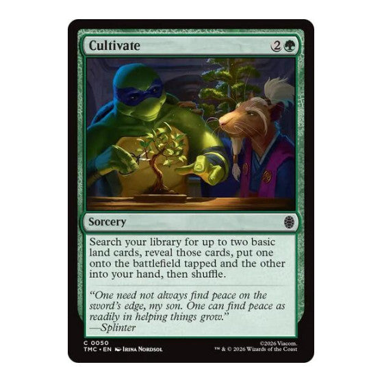 Cultivate (TMC) #50 Common (Lightly Played) Commander: Teenage Mutant Ninja Turtles Magic: The Gathering: 2026