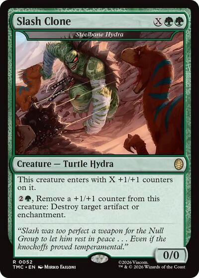 Slash Clone - Steelbane Hydra (TMC) #52 Rare (Lightly Played) Commander: Teenage Mutant Ninja Turtles Magic: The Gathering: 2026
