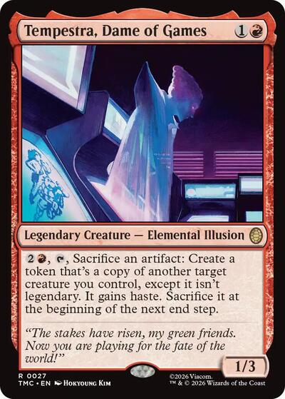 Tempestra, Dame of Games (TMC) #27 Rare (Lightly Played) Commander: Teenage Mutant Ninja Turtles Magic: The Gathering: 2026