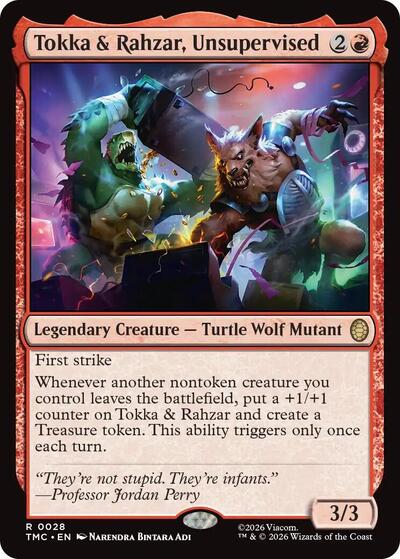 Tokka and Rahzar Unsupervised (TMC) #28 Rare (Lightly Played) Commander: Teenage Mutant Ninja Turtles Magic: 2026