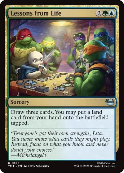 Lessons from Life (TMT) #155 Uncommon (Lightly Played) Teenage Mutant Ninja Turtles Magic: The Gathering: 2026