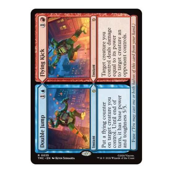 Double Jump // Flying Kick (TMC) #35 Rare (Near Mint) Commander: Teenage Mutant Ninja Turtles Magic: The Gathering: 2026