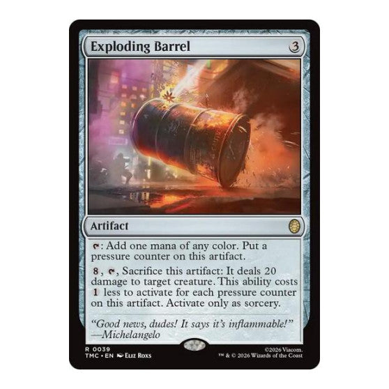 Exploding Barrel (TMC) #39 Rare (Lightly Played) Commander: Teenage Mutant Ninja Turtles Magic: The Gathering: 2026