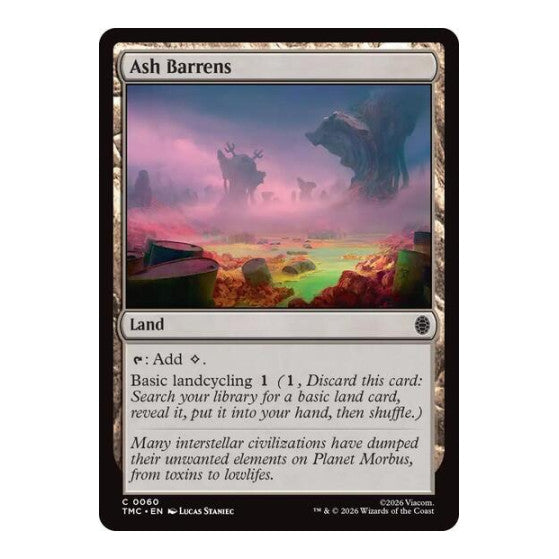 Ash Barrens (TMC) #60 Common (Lightly Played) Commander: Teenage Mutant Ninja Turtles Magic: The Gathering: 2026