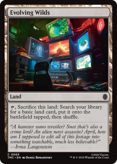 Evolving Wilds (TMC) #65 Common (Lightly Played) Commander: Teenage Mutant Ninja Turtles Magic: The Gathering: 2026