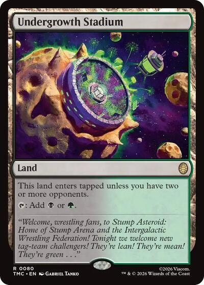 Undergrowth Stadium (TMC) #80 Rare (Near Mint) Commander: Teenage Mutant Ninja Turtles Magic: The Gathering: 2026