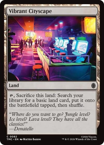Vibrant Cityscape (TMC) #82 Common (Lightly Played) Commander: Teenage Mutant Ninja Turtles Magic: The Gathering: 2026