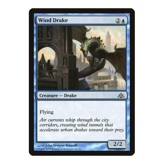 Wind Drake (DGM) #20 Common (Lightly Played) Dragon's Maze Magic: The Gathering: 2013