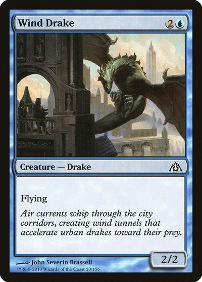 Wind Drake (DGM) #20 Common (Lightly Played) Dragon's Maze Magic: 2013