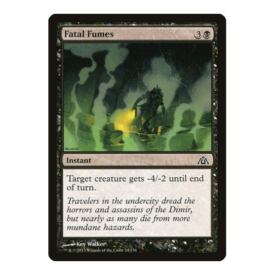 Fatal Fumes (DGM) #24 Common (Lightly Played) Dragon's Maze Magic: The Gathering: 2013