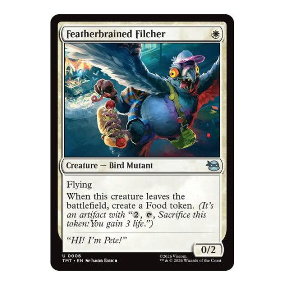 Featherbrained Filcher (TMT) #6 Uncommon (Near Mint) Teenage Mutant Ninja Turtles Magic: The Gathering: 2026