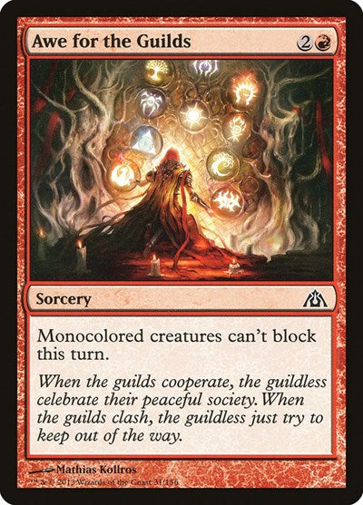 Awe for the Guilds (DGM) #31 Common (Lightly Played) Dragon's Maze Magic: The Gathering: 2013