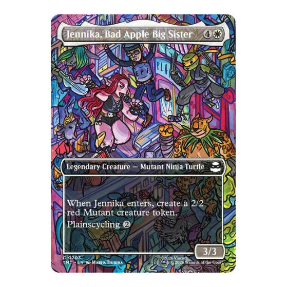 Jennika, Bad Apple Big Sister (Borderless) (TMT) #203 Common Teenage Mutant Ninja Turtles Magic: The Gathering: 2026