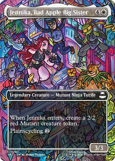Jennika Bad Apple Big Sister Borderless (TMT) #203 Common Teenage Mutant Ninja Turtles Magic: The Gathering: 2026