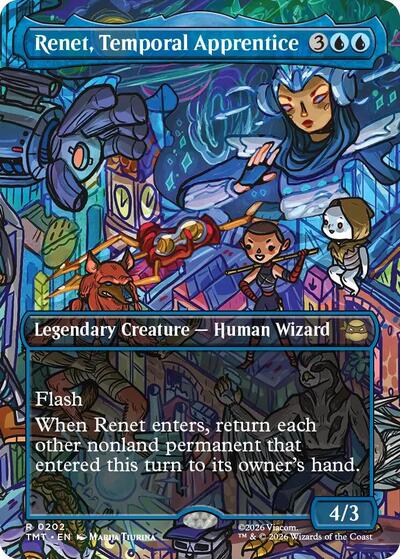 Renet Temporal Apprentice Borderless (TMT) #202 Rare Teenage Mutant Ninja Turtles Magic: The Gathering: 2026