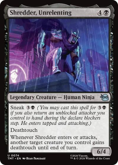 Shredder Unrelenting (TMT) #74 Uncommon (Lightly Played) Teenage Mutant Ninja Turtles Magic: The Gathering: 2026