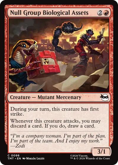 Null Group Biological Assets (TMT) #98 Common (Lightly Played) Teenage Mutant Ninja Turtles Magic: The Gathering: 2026