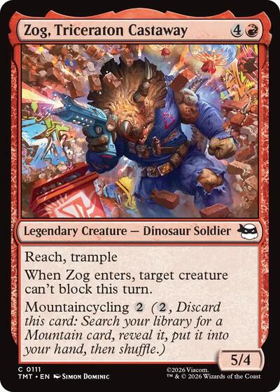 Zog Triceraton Castaway (TMT) #111 Common Teenage Mutant Ninja Turtles Magic: The Gathering: 2026
