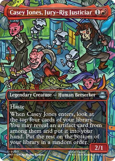 Casey Jones Jury Rig Justiciar Borderless (TMT) #207 Uncommon (Foil Near Mint) Teenage Mutant Ninja Turtles Magic: The Gathering: 2026