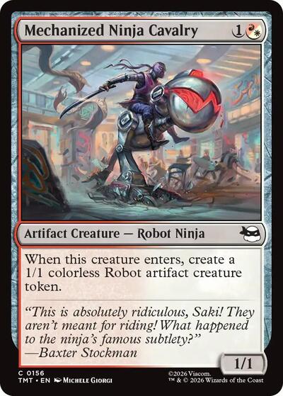 Mechanized Ninja Cavalry (TMT) #156 Common Teenage Mutant Ninja Turtles Magic: The Gathering: 2026