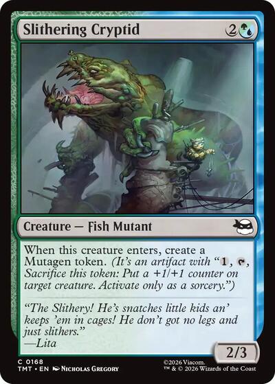 2026 Magic: Teenage Mutant Ninja Turtles (TMT) - Slithering Cryptid (#168, Common) (Lightly Played)