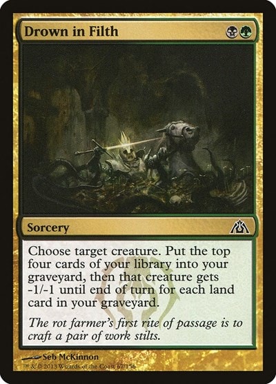 Drown in Filth (DGM) #67 Common (Moderately Played) Dragon's Maze Magic: The Gathering: 2013