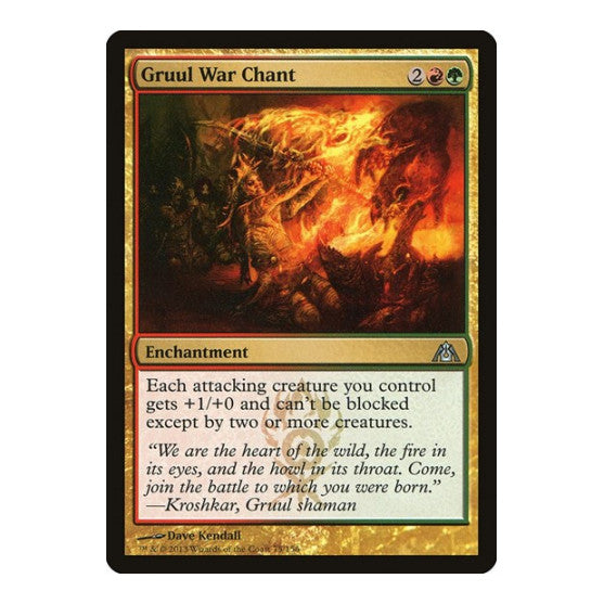 Gruul War Chant (DGM) #75 Uncommon (Moderately Played) Dragon's Maze Magic: The Gathering: 2013
