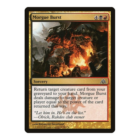 Morgue Burst (DGM) #86 Common (Lightly Played) Dragon's Maze Magic: The Gathering: 2013