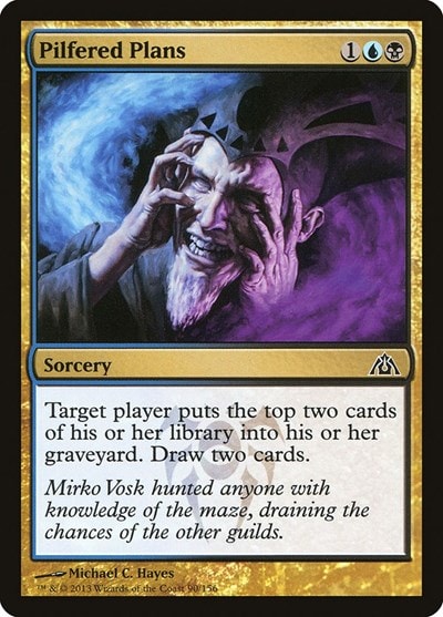 Pilfered Plans (DGM) #90 Common Dragon's Maze Magic: The Gathering: 2013