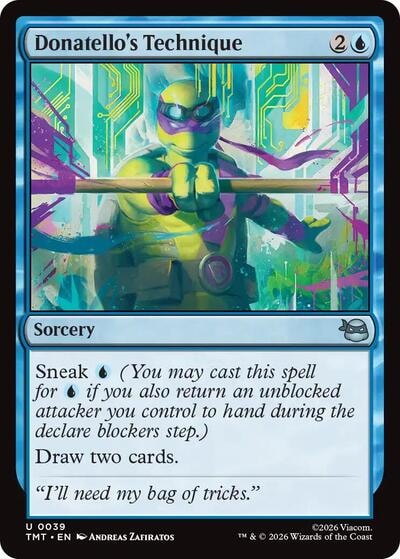 Donatellos Technique (TMT) #39 Uncommon (Lightly Played) Teenage Mutant Ninja Turtles Magic: The Gathering: 2026