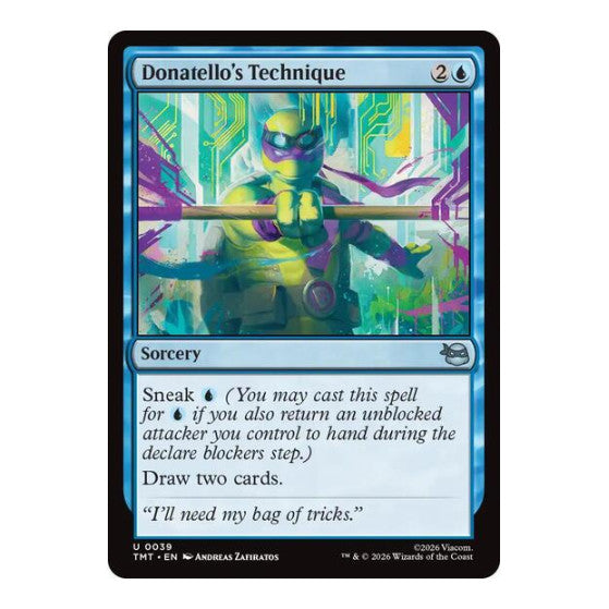 Donatello's Technique (TMT) #39 Uncommon (Lightly Played) Teenage Mutant Ninja Turtles Magic: The Gathering: 2026