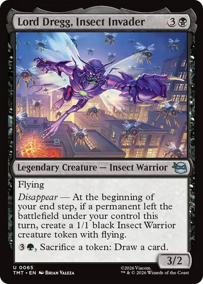 Lord Dregg Insect Invader (TMT) #65 Uncommon Teenage Mutant Ninja Turtles Magic: The Gathering: 2026