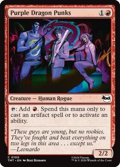Purple Dragon Punks (TMT) #100 Common (Lightly Played) Teenage Mutant Ninja Turtles Magic: The Gathering: 2026