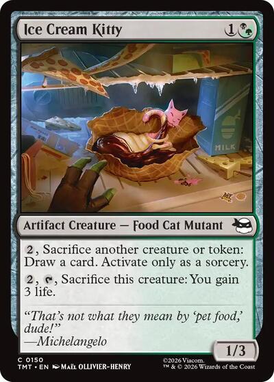 Ice Cream Kitty (TMT) #150 Common Teenage Mutant Ninja Turtles Magic: The Gathering: 2026
