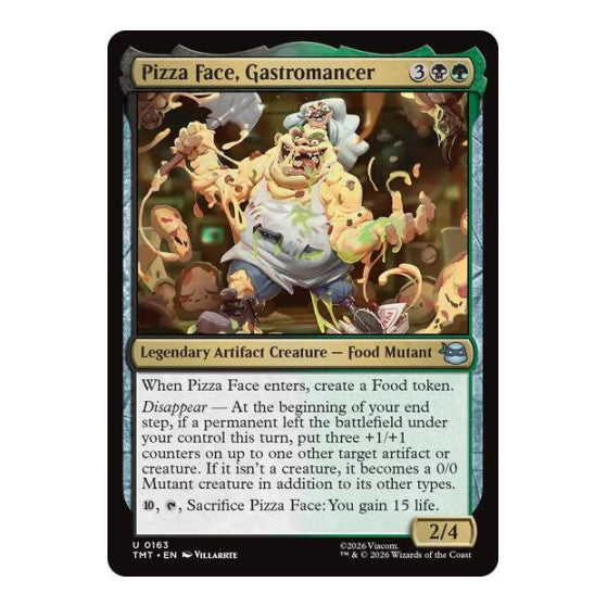 Pizza Face, Gastromancer (TMT) #163 Uncommon Teenage Mutant Ninja Turtles Magic: The Gathering: 2026