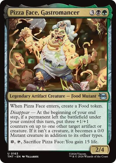 Pizza Face Gastromancer (TMT) #163 Uncommon (Lightly Played) Teenage Mutant Ninja Turtles Magic: The Gathering: 2026