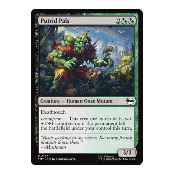 Putrid Pals (TMT) #165 Common Teenage Mutant Ninja Turtles Magic: The Gathering: 2026