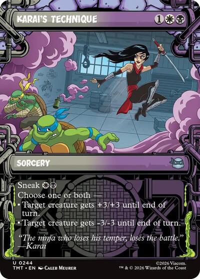 Karais Technique Showcase (TMT) #244 Uncommon (Lightly Played) Teenage Mutant Ninja Turtles Magic: The Gathering: 2026