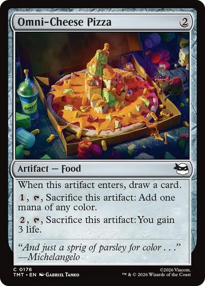 Omni Cheese Pizza (TMT) #176 Common Teenage Mutant Ninja Turtles Magic: The Gathering: 2026