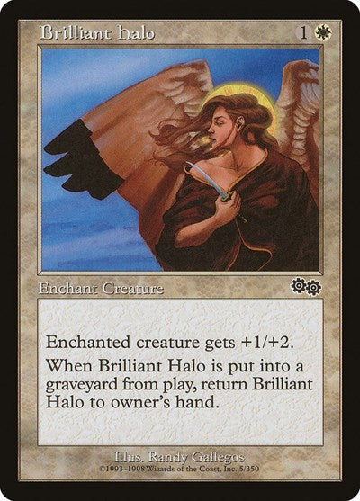 Brilliant Halo (USG) #5 Common (Lightly Played) Urza's Saga Magic: The Gathering: 1998