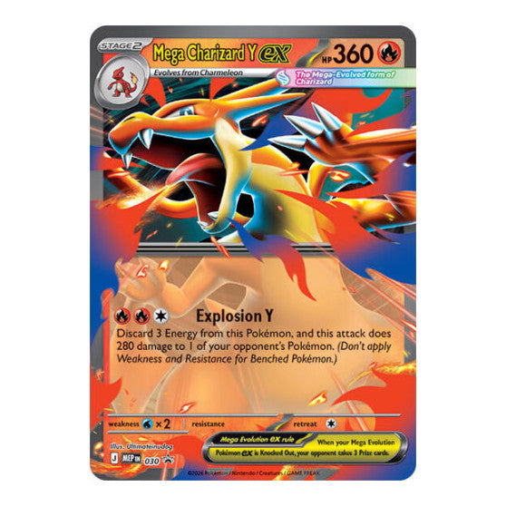 Mega Charizard Y ex - 030 (MEP) #030 Promo (Holofoil Near Mint) ME: Mega Evolution Promo Pokemon: 2025